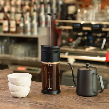 Френч-пресс;пластик,стекло;350мл