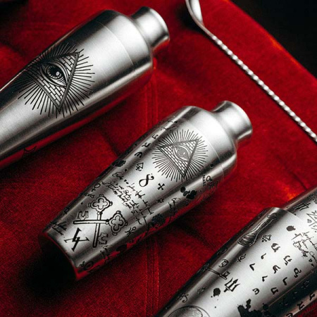 Шейкер европейский «Хроно Дестини»;сталь нерж.;0,55л;D=95,H=225мм;серебрист.