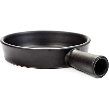 Форма для запекания «Серфис» с ручкой;керамика;D=140,H=42мм;черный