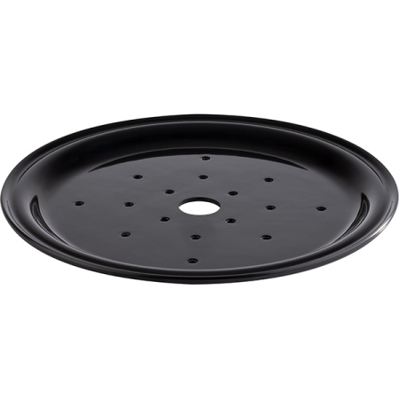 Поднос фуршетный «Фрида» с каплесборником;пластик;D=255,H=60мм;черный,бежев.