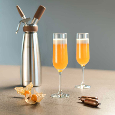 Сифон для нитро-коктейлей;сталь нерж.;1л;металлич.