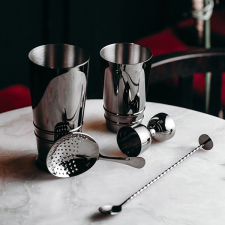 Стрейнер для джулепа «Пробар Премиум Оникс»;сталь нерж.;D=77,L=165мм;черный