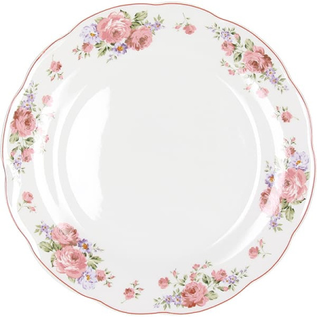 Набор посуды «Поэма Камарг» тарелки[18шт];фарфор;белый,розов.