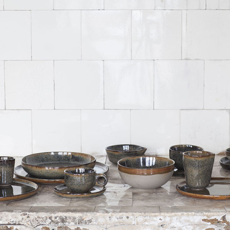 Салатник «Серфис»;керамика;125мл;D=9,H=4см;серый,сизый