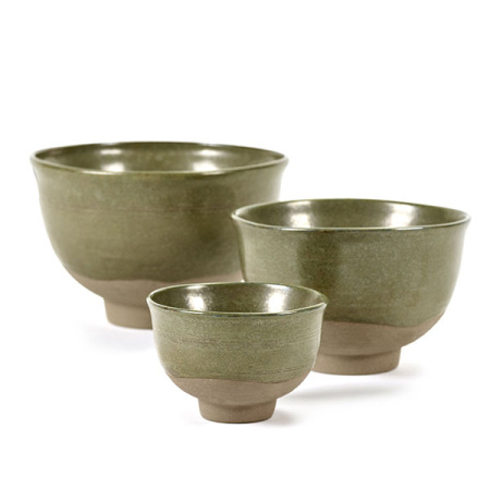 Салатник «Мерси» №2;керамика;D=15см;зелен.