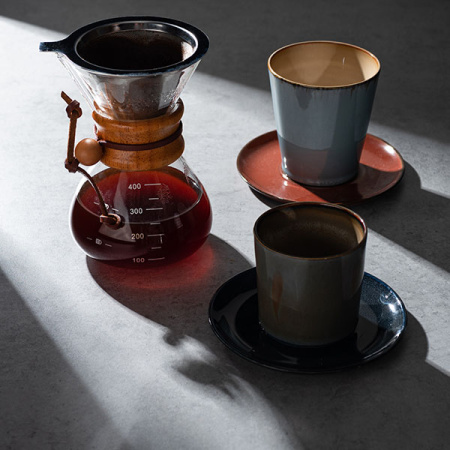 Стакан для горячих напитков «Террес де Ревес»;керамика;310мл;D=85,H=95мм;голуб.,серый