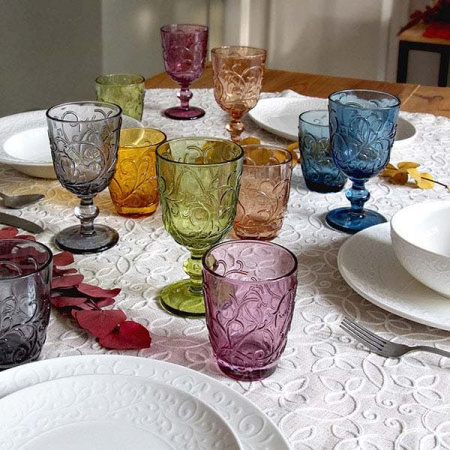 Хайбол (стакан) «Верде Олива»;стекло;280мл;D=8,H=10см;олив.