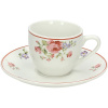 Набор посуды «Поэма Камарг» кофейная пара (чашка + блюдце)[6шт];фарфор;100мл;D=6/12,H=5см;белый,розо