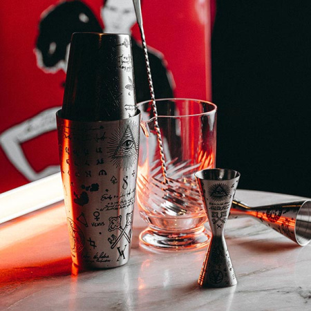 Шейкер американский «Кенко Алкеми»;сталь нерж.;0,7л;D=90,H=175мм;серебрист.