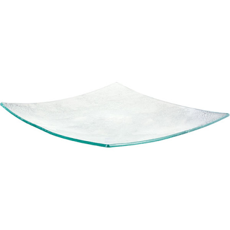 Салатник квадратный;стекло;,H=6,L=36,B=36см;прозр.,зелен.