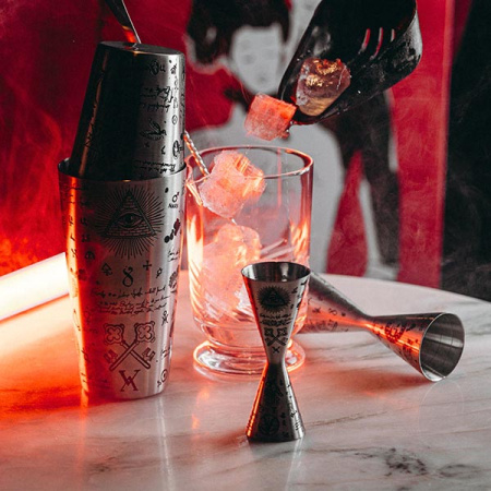 Шейкер американский «Кенко Алкеми»;сталь нерж.;0,7л;D=90,H=175мм;серебрист.