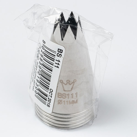 Насадка кондитерская «Открытая звезда» (7 зубцов)[5шт];сталь нерж.;D=30/11,H=50мм;стальной