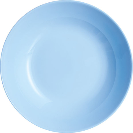 Тарелка глубокая;стекло;D=20см;голуб.