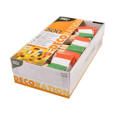 Шпажки для канапе «Итальянский флаг»[500шт];дерево;,L=75мм;разноцветн.