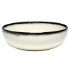 Салатник «Де»;фарфор;D=13см;кремов.,черный