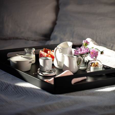 Молочник;фарфор;150мл;D=75,H=85,L=90мм;белый