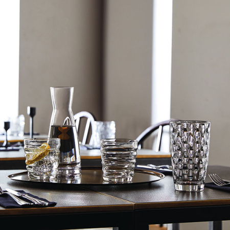 Олд фэшн (стакан) «Рифлесси»;стекло;360мл;D=88,H=95мм;прозр.