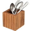 Подставка для столовых приборов;дуб;,H=12,L=12,B=12см;коричнев.