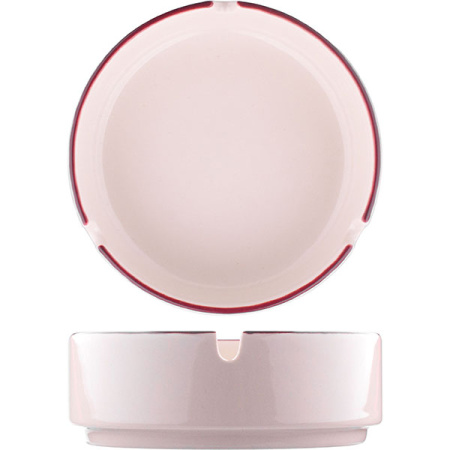 Пепельница «Кларет»;фарфор;D=10см;бежев.,бордо