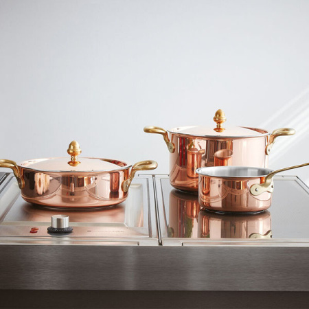 Кастрюля «15500» без крышки;сталь нерж.,медь;6,3л;D=24,H=14см;медный,металлич.