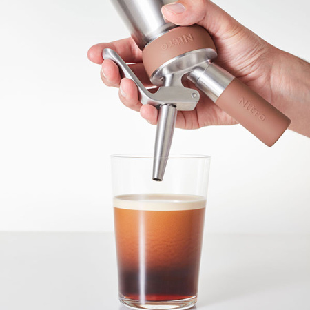 Сифон для нитро-коктейлей;сталь нерж.;1л;металлич.