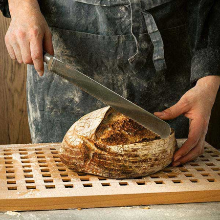 Нож кондитерский;сталь нерж.,пластик;,L=31см;черный,металлич.