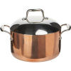 Кастрюля с крышкой 3-х слойная (медь);сталь нерж.,алюмин.;3л;D=200,H=95мм;медный