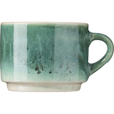 Чашка чайная «Эрбосо Реативо»;фарфор;200мл;D=80,H=65,L=105мм;бирюз.,бежев.