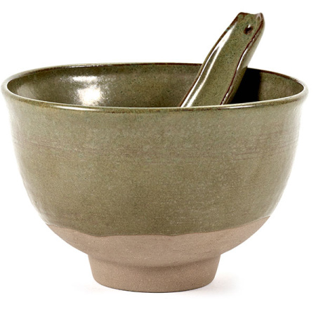 Салатник «Мерси» №2;керамика;D=15см;зелен.