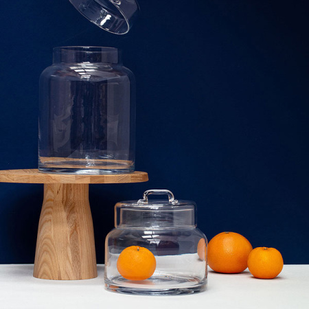 Банка «Инспайред» круглая с крышкой;стекло;2,5л;D=19,2,H=20см;прозр.