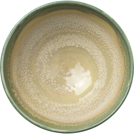 Салатник «Аврора Революшн Джейд»;фарфор;D=14см;бежев.,зелен.