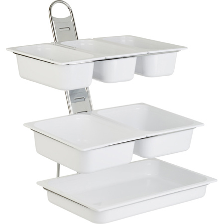 Стойка фуршетная 3 уровня для 3 гастроемкостей GN 1/1;металл;,H=66,L=59,B=52см