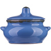Горшок для запекания «Синий крафт»;керамика;0,5л;голуб.