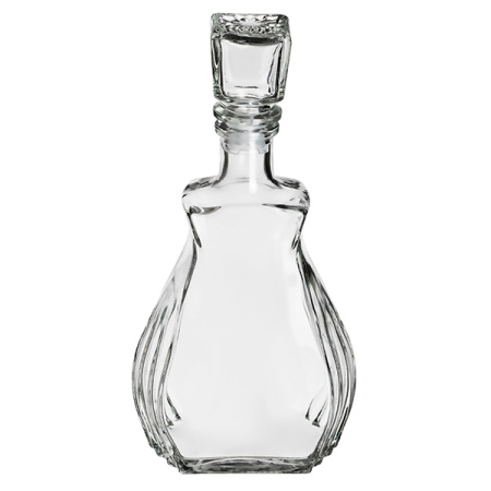 Штоф «Луи» с пробкой;стекло;0,5л;D=30,H=185,L=115,B=60мм;прозр.