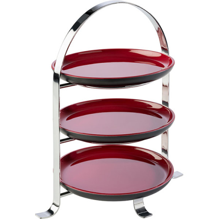 Этажерка 3 яруса для тарелок;металл,хромирован.;D=10,5/17,H=25,5,L=22,5,B=16,6см;металлич.