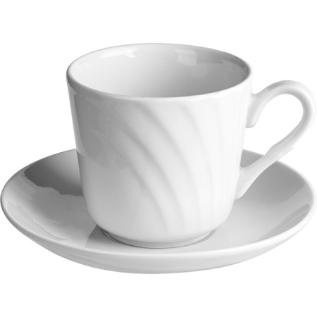 Чайная пара «Голубка»;фарфор;220мл;D=80/137,H=75мм;белый