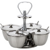 Набор емкостей фуршетных для соусов и специй (4 чаши);сталь нерж.,пластик;D=10,H=20,5см;металлич.