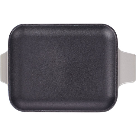 Сковорода для подачи прямоуг.;чугун;,H=2,L=16,B=13см;серый,черный