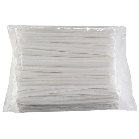 Трубочки «EcoPack»[200шт];кук. крах.;D=6,H=240мм;белый