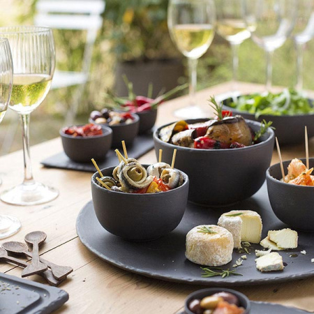 Салатник «Базальт»;керамика;250мл;D=10,H=6см;черный,матовый