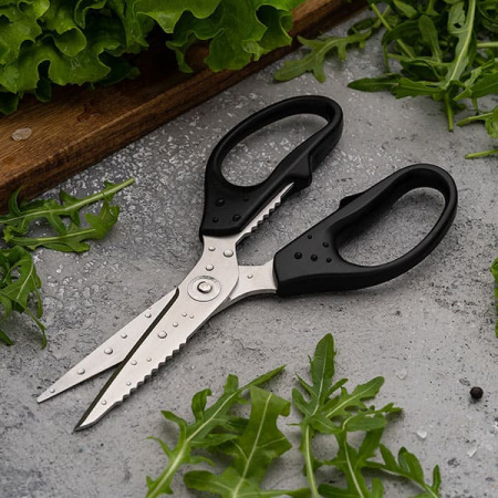 Ножницы кухонные «Диакросс»;сталь нерж.;,H=35,L=200,B=20мм;металлич.