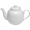 Чайник заварочный «Янтарь»;фарфор;1,4л;D=60,H=165,L=125мм;белый