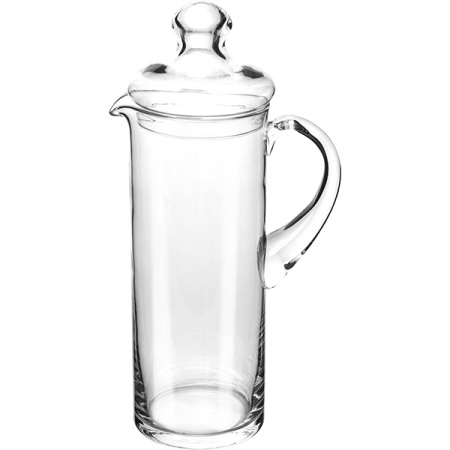 Кувшин с крышкой;стекло;1,2л;D=91,H=295,L=140,B=2мм;прозр.