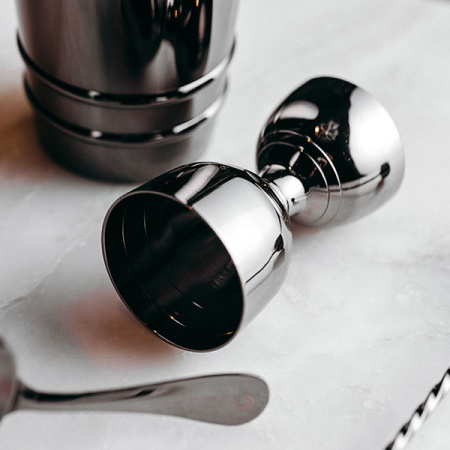 Джиггер «Пробар Премиум Оникс» 30/60 мл;сталь нерж.;D=45/52,H=87мм;черный