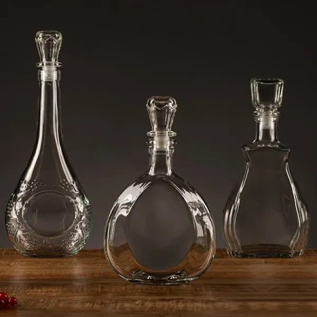 Штоф «Луи» с пробкой;стекло;0,5л;D=30,H=185,L=115,B=60мм;прозр.