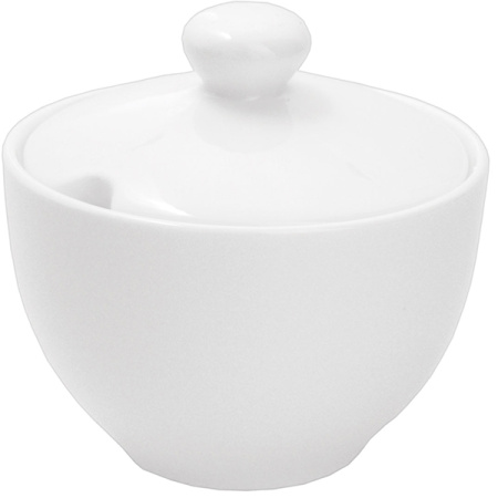 Сахарница «Кунстверк»;фарфор;200мл;D=93,H=75мм;белый