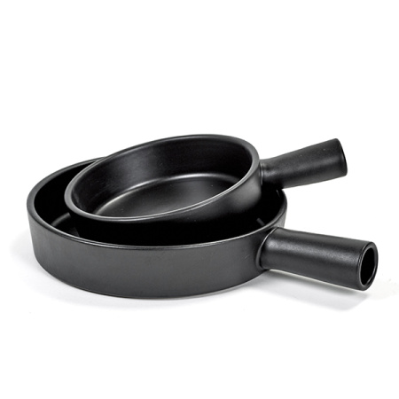 Форма для запекания «Серфис» с ручкой;керамика;D=210,H=45мм;черный