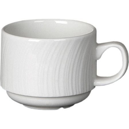 Чашка кофейная «Спайро»;фарфор;85мл;D=60,H=45,L=85мм;белый