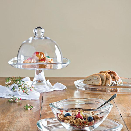 Салатник «Барена»;стекло;2,48л;D=24,H=11,5см;прозр.