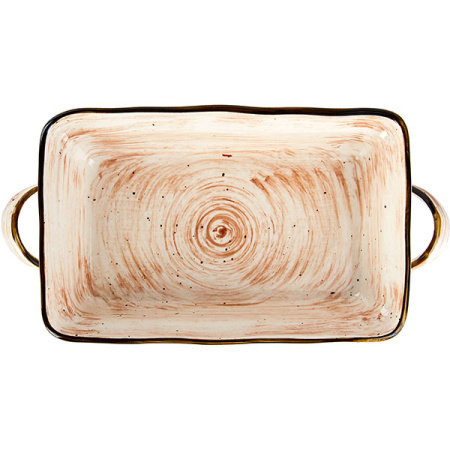 Форма для запекания «Пастораль»;фарфор;1л;,H=57,L=270/215,B=135мм;оранжев.